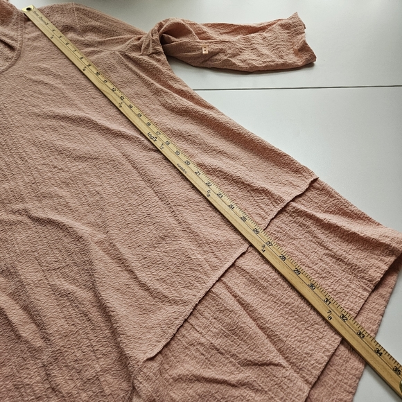 Ali Miles Asymmetrical Tunic Womens XL Oversized Lagenlook Cowl Neck Artsy - Picture 4 of 15